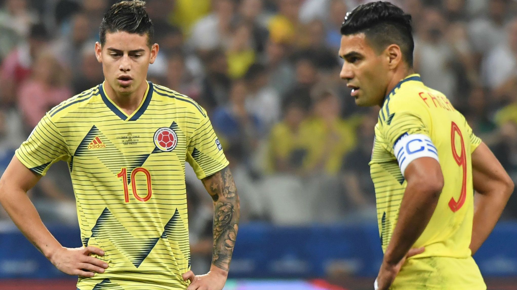 James Rodriguez Radamel Falcao Colombia