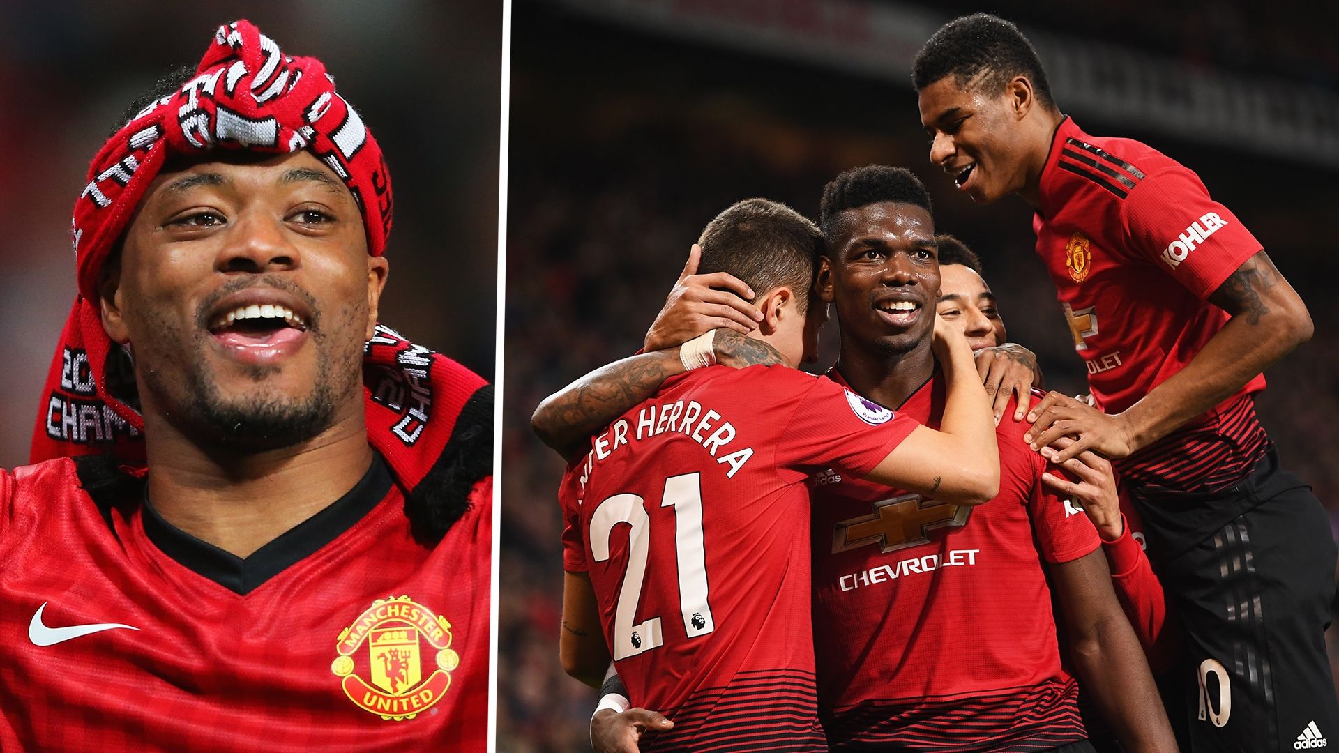 Patrice Evra Man Utd Celebrating