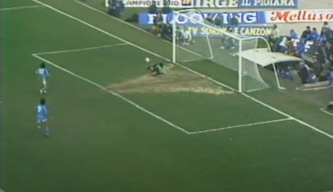 Renato Copparoni saves Maradona's penalty Napoli Torino Serie A 030286