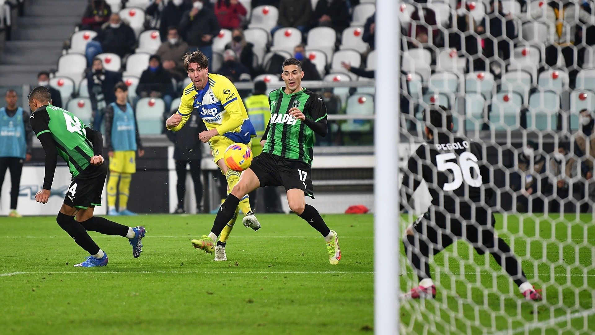 Tressoldi Vlahovic Juventus Sassuolo Coppa Italia