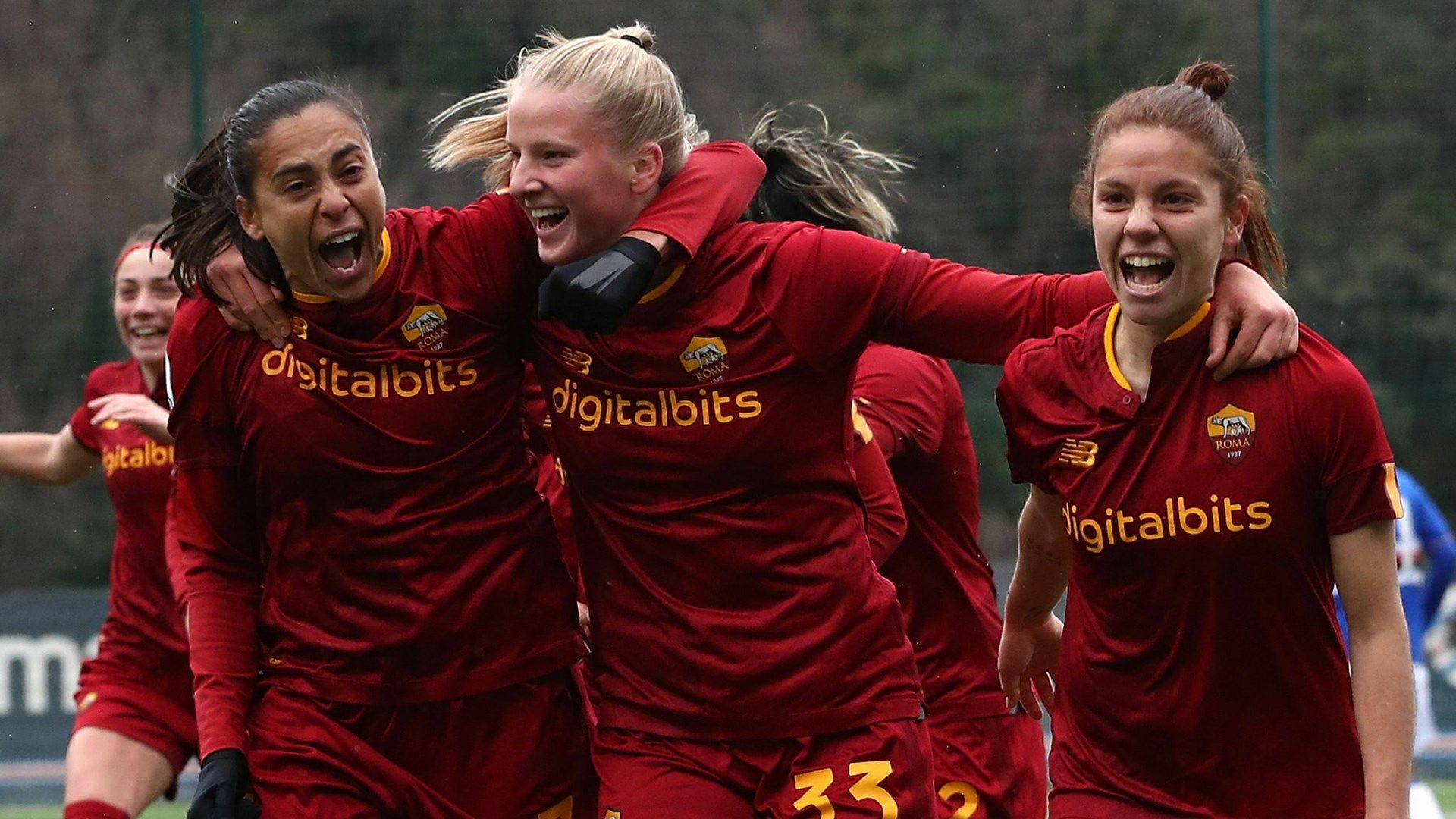 Andressa Alves Zara Kramzar Manuela Giugliano Roma Women 2022-23