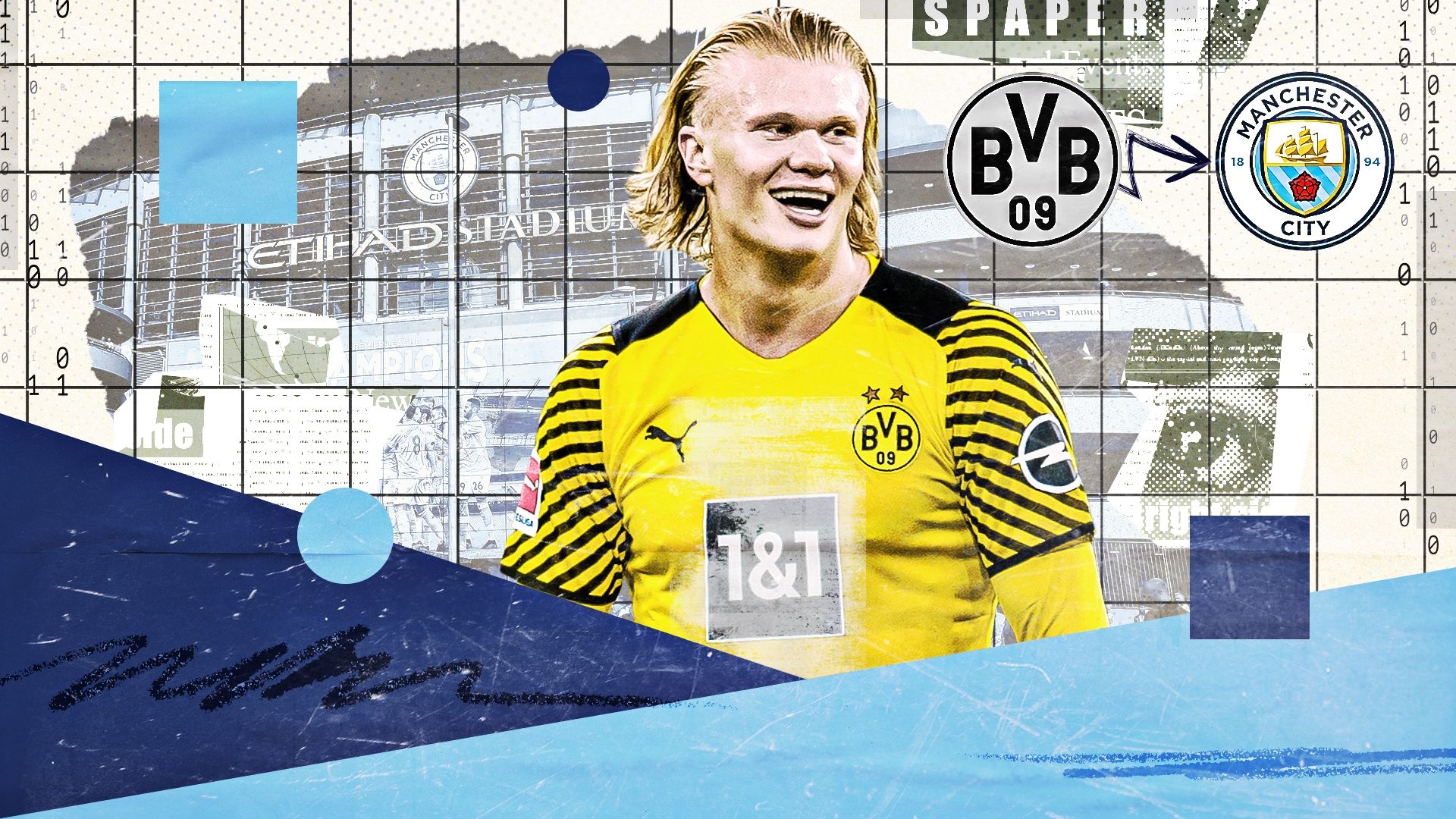 Erling Haaland Man City GFX