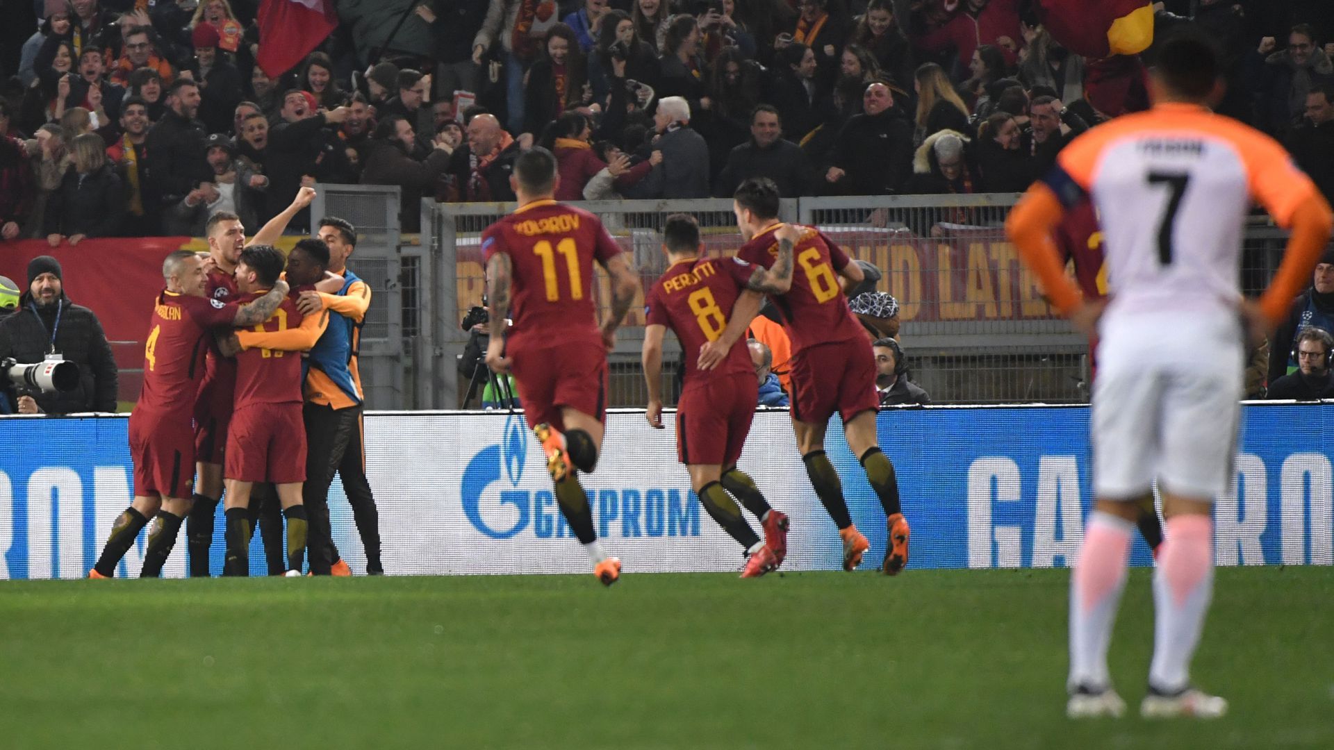 Dzeko goal Roma Shakhtar Donetsk