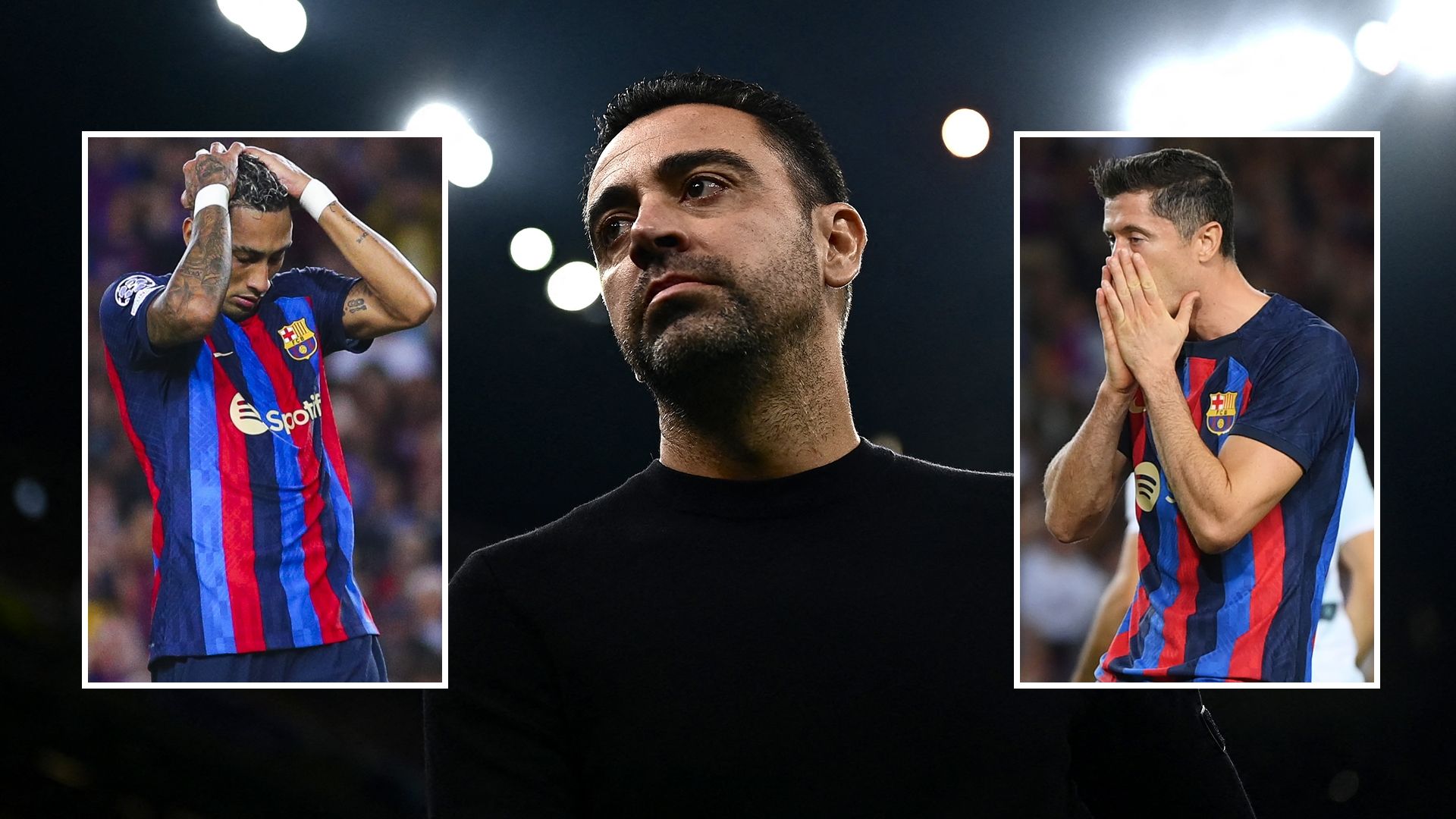 Xavi Raphinha Robert Lewandowski Barcelona 2022-23