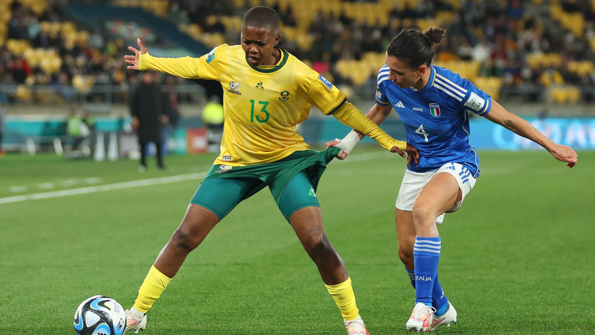 Bambanani Mbane & Lucia Di Guglielmo, Banyana Banyana vs Italy, August 2023