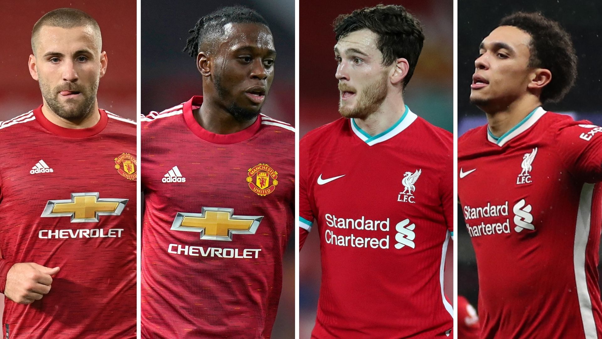 Luke Shaw Aaron Wan-Bissaka Andy Robertson Trent Alexander-Arnold Liverpool Manchester United GFX