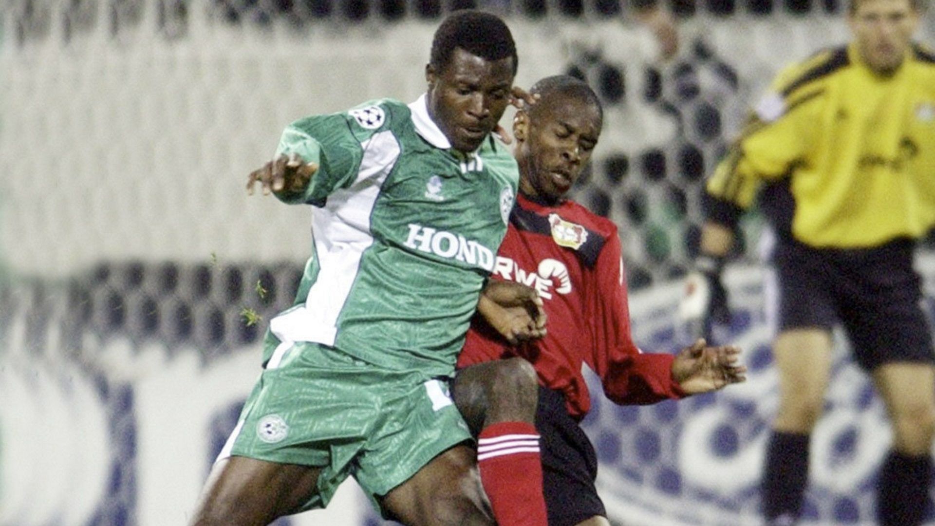 Yakubu of Maccabi Haifa & Juan of Bayer Leverkusen
