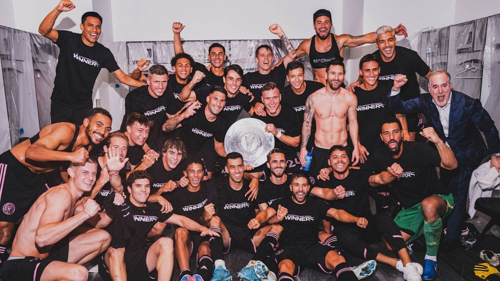 Inter Miami celebrate Supporters' Shield