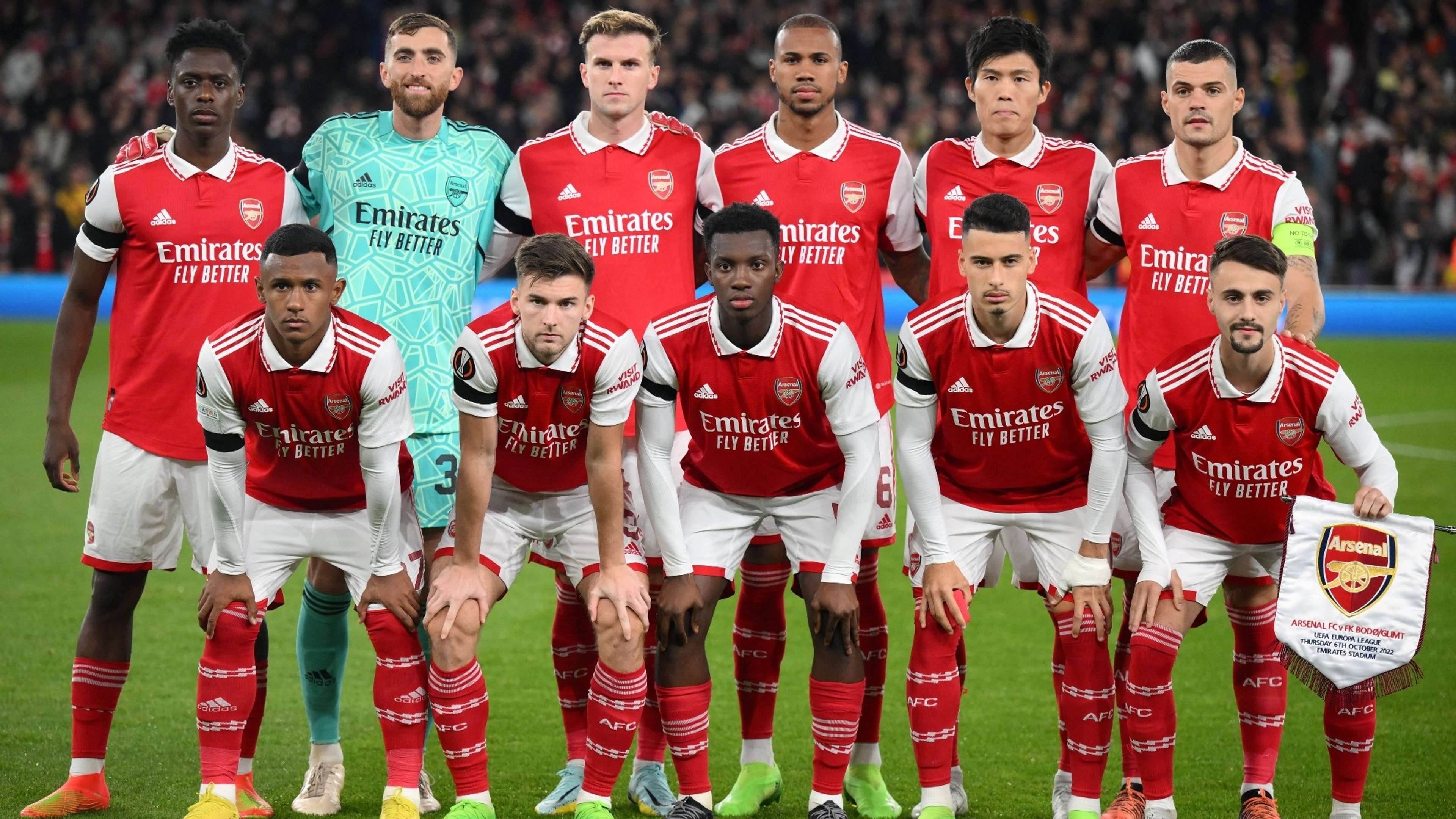Arsenal team Europa League 2022-23