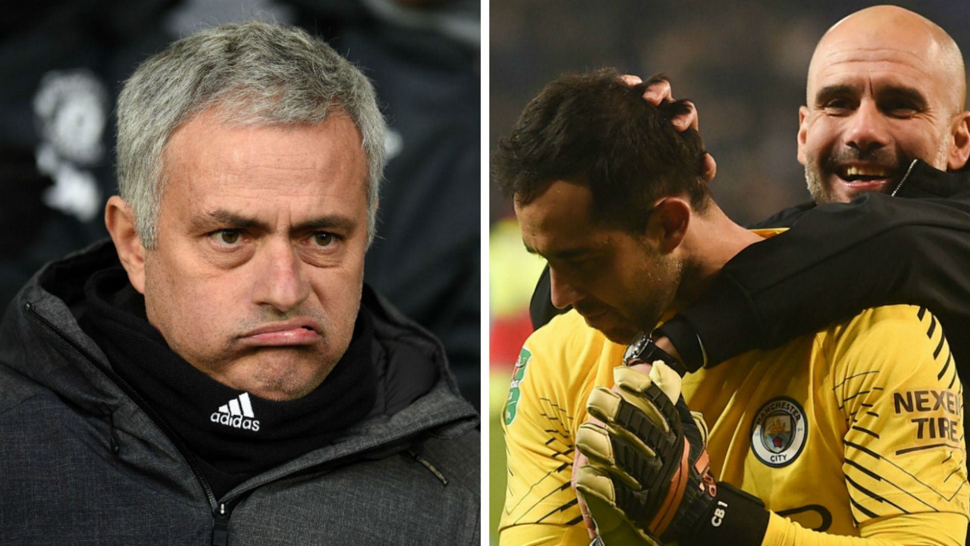 Jose Mourinho Claudio Bravo Pep Guardiola 2017