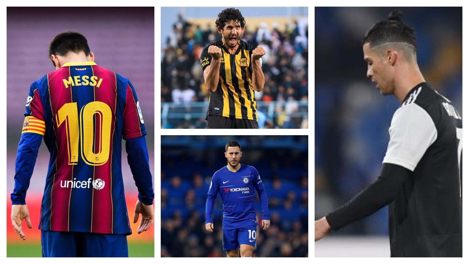 رونالدو - ميسي - هازارد - أحمد حجازي