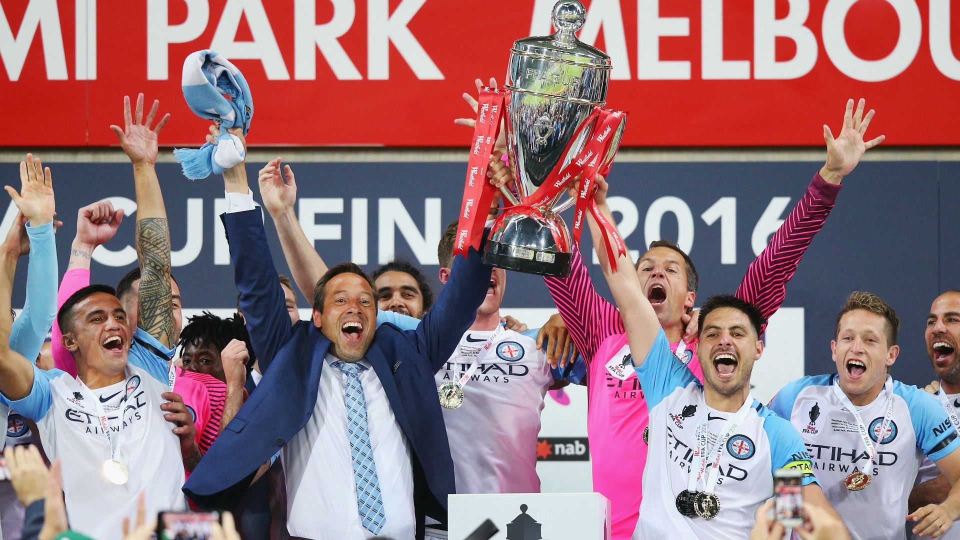 John van 't Schip Bruno Fornaroli Melbourne City v Sydney FC FFA Cup 30112016