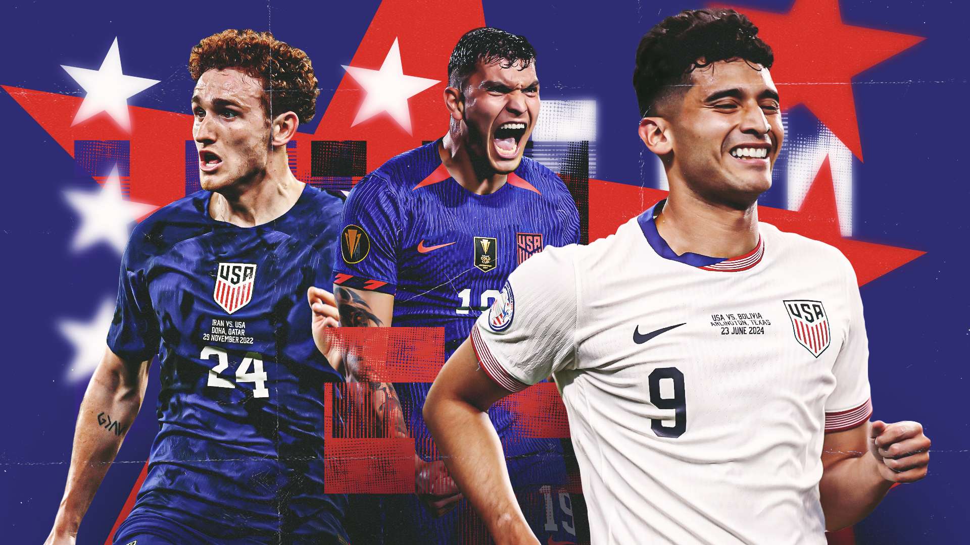Josh Sargent Ricardo Pepi Brandon Vasquez USMNT