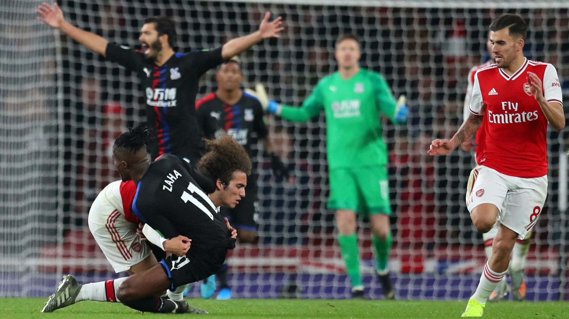 Matteo Guendouzi Wilfried Zaha Arsenal vs Crystal Palace 2019-20