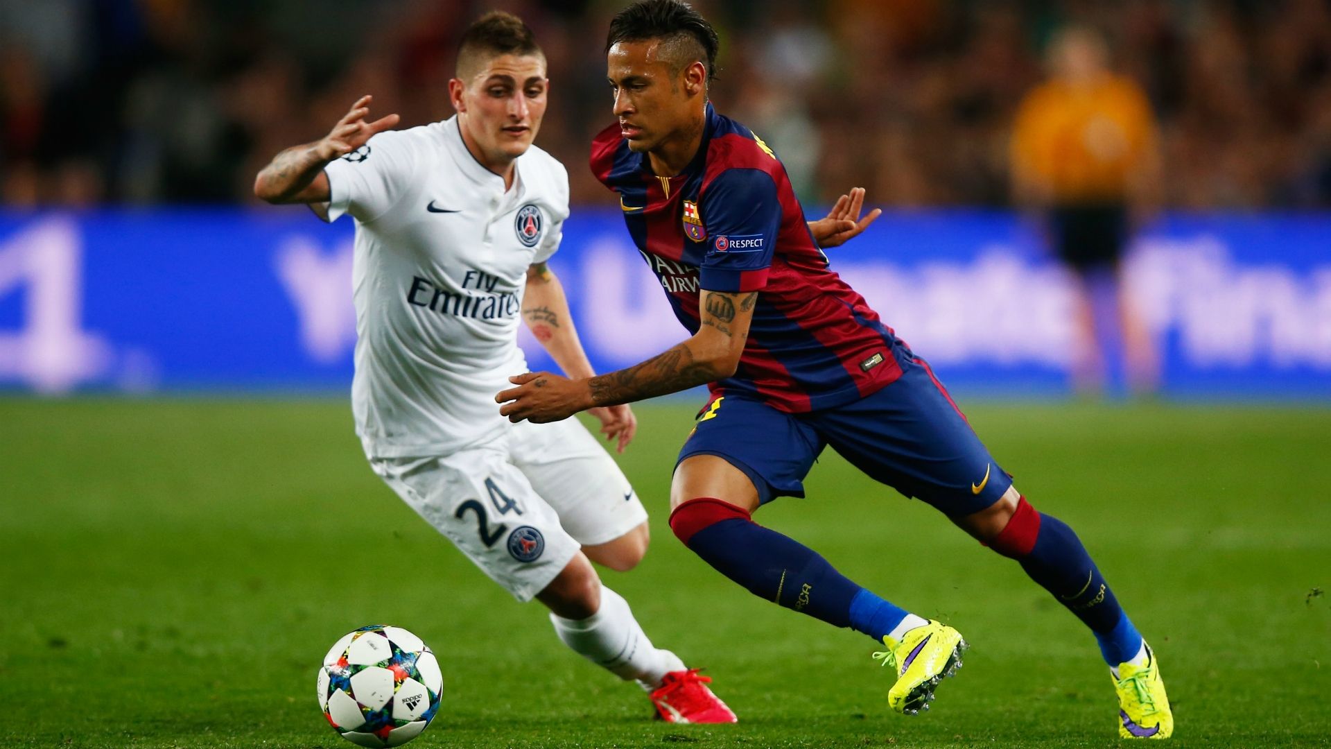Marco Verratti Neymar Barcelona PSG Champions League 04212015