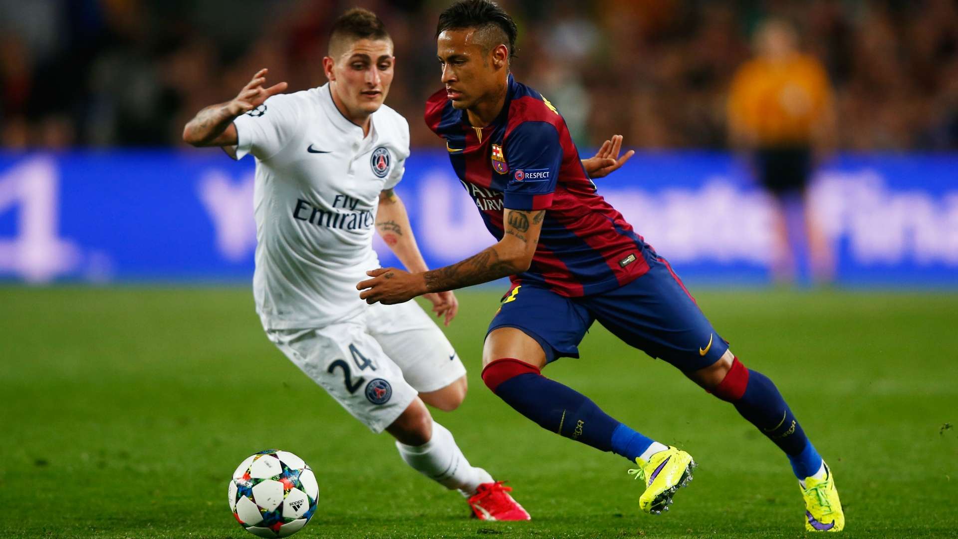 Marco Verratti Neymar Barcelona PSG Champions League 04212015