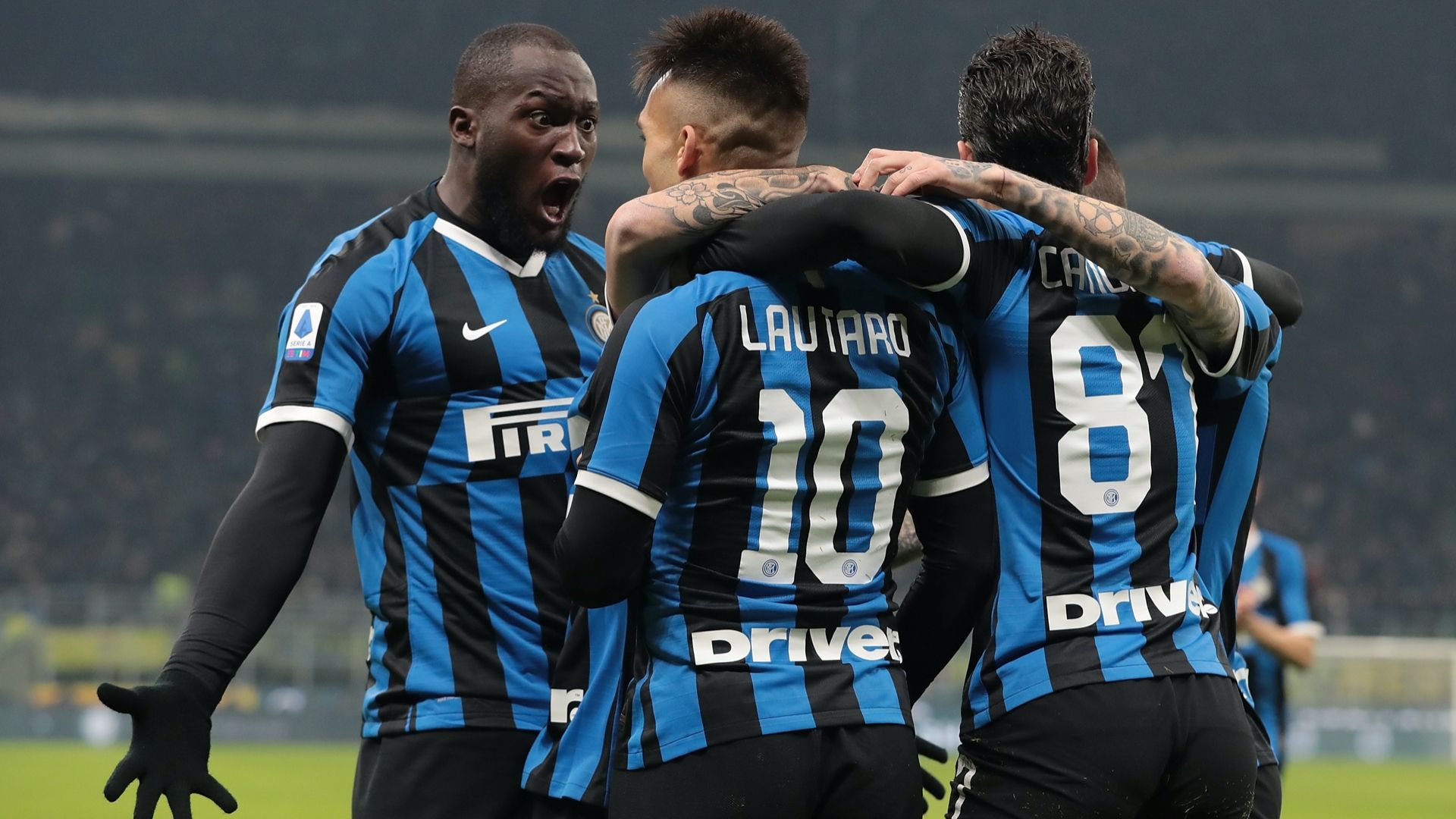 Inter atalanta 2020 Lautaro Lukaku Candreva