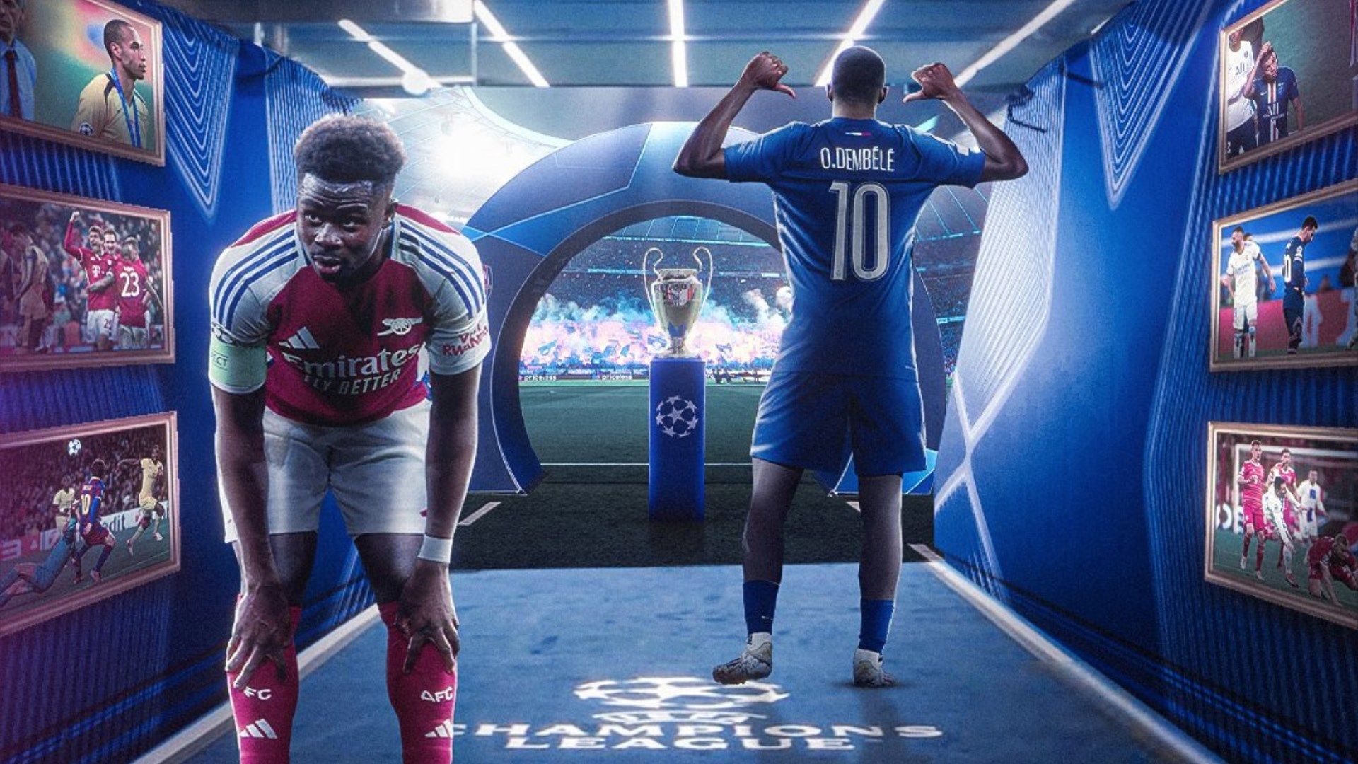 Arsenal PSG Saka Ousmane Dembele UCL 2024-2025