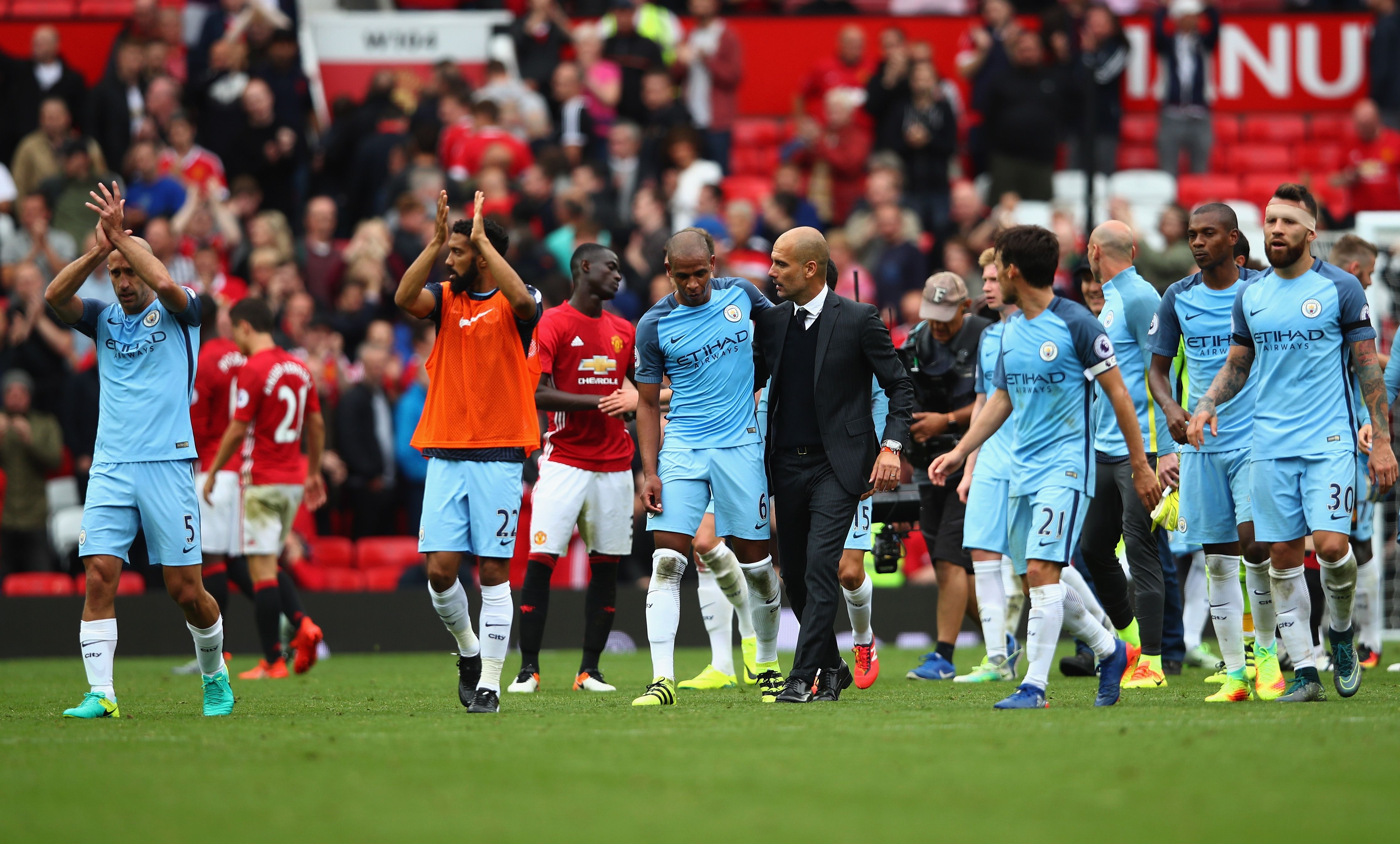 Manchester United Manchester City Fernando Reges Pep Guardiola 09/10/16