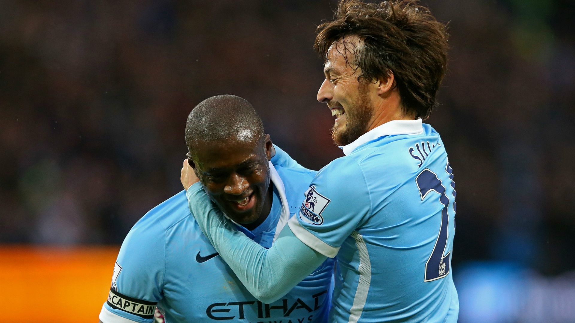 Yaya Toure David Silva Manchester City Premier League