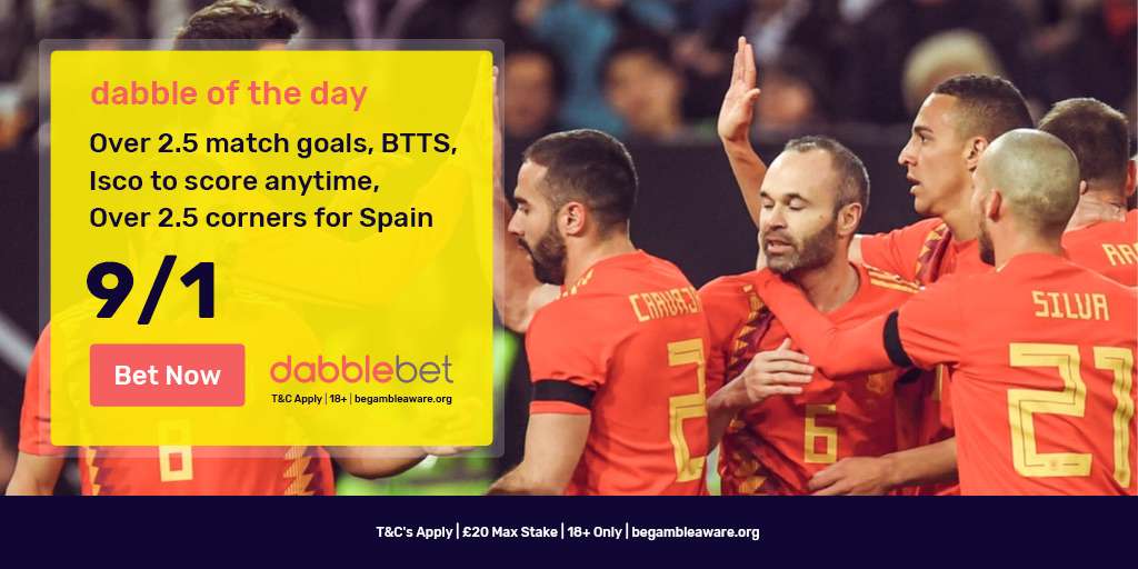 dabble of the day Spain v Russia