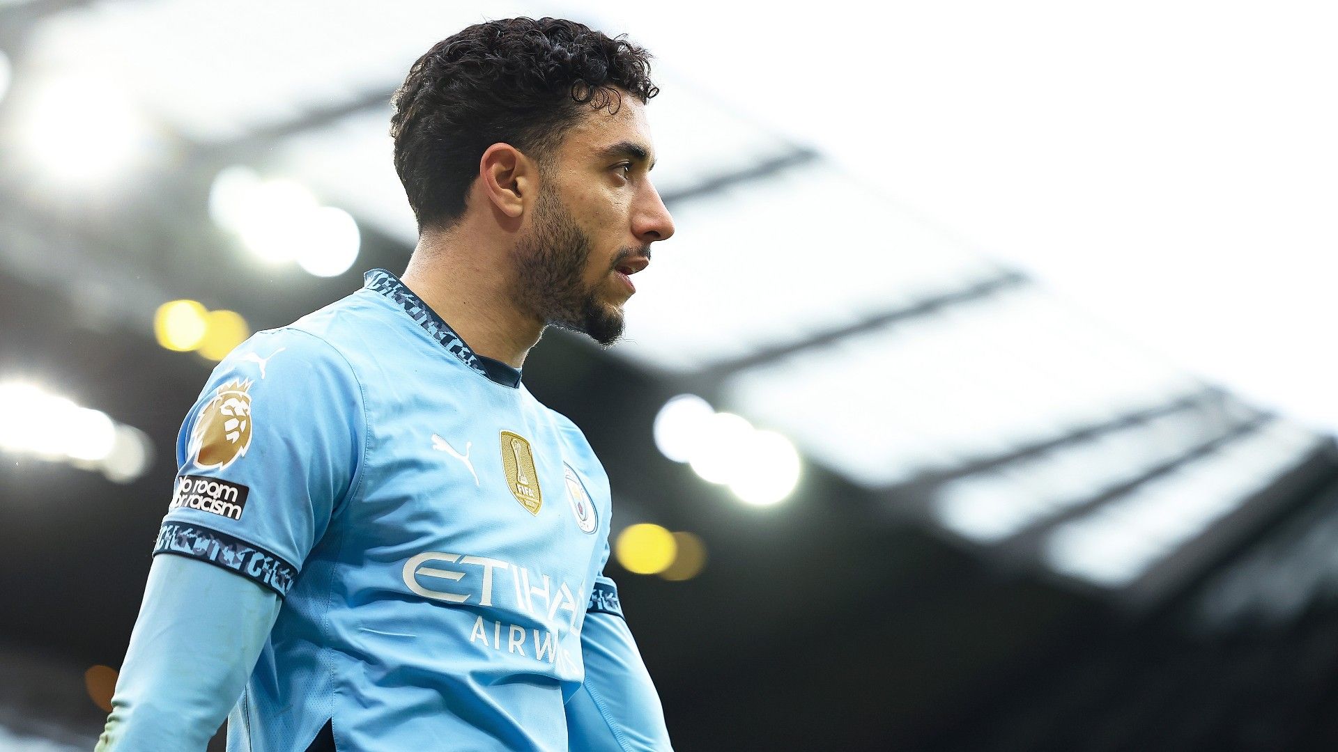 Omar Marmoush of Manchester City looks on   