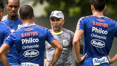 Jorge Sampaoli treino Santos 2019