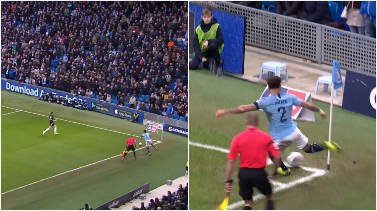 Kyle Walker FA Cup Eckfahne Burnley