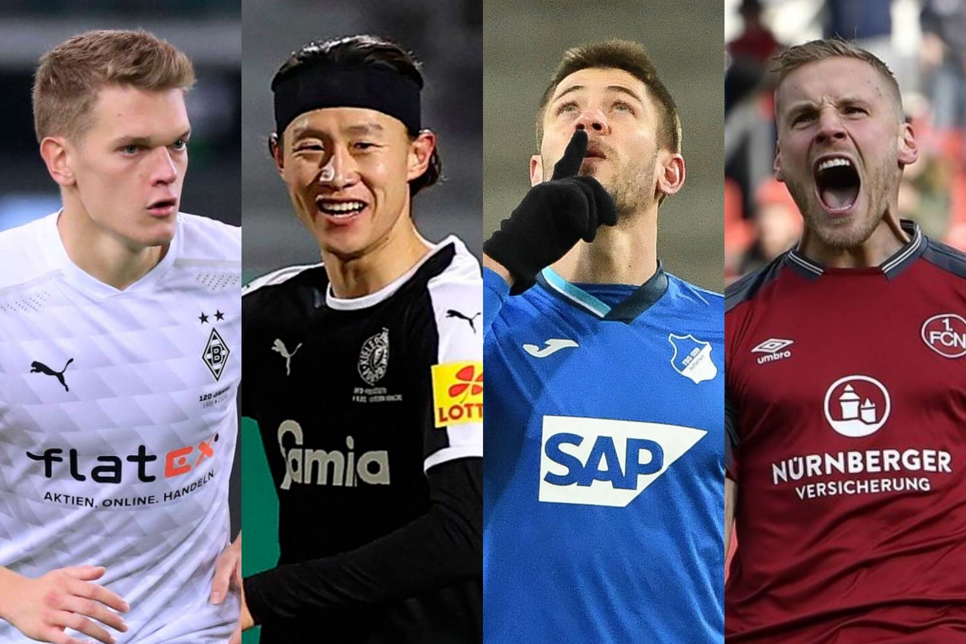 Ginter, Jae-Sung, Kramaric, Behrens / Monchengladbach, Holstein, Hoffeinheim, Nuremberg