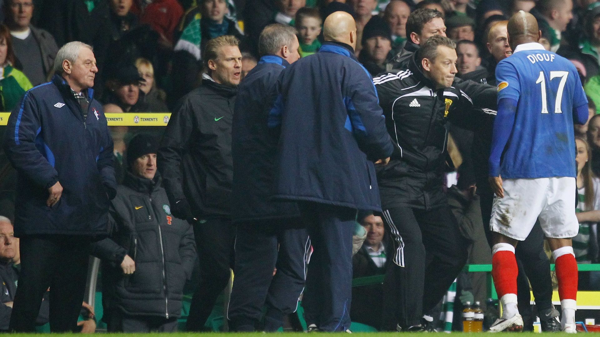 Celtic Glasgow Glasgow Rangers Neil Lennon El Hadj Diouf Scottish Premier League