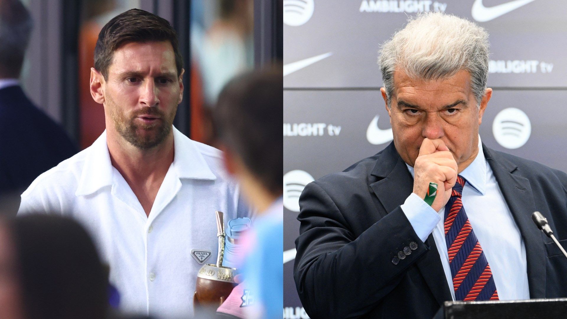 Lionel Messi Joan Laporta