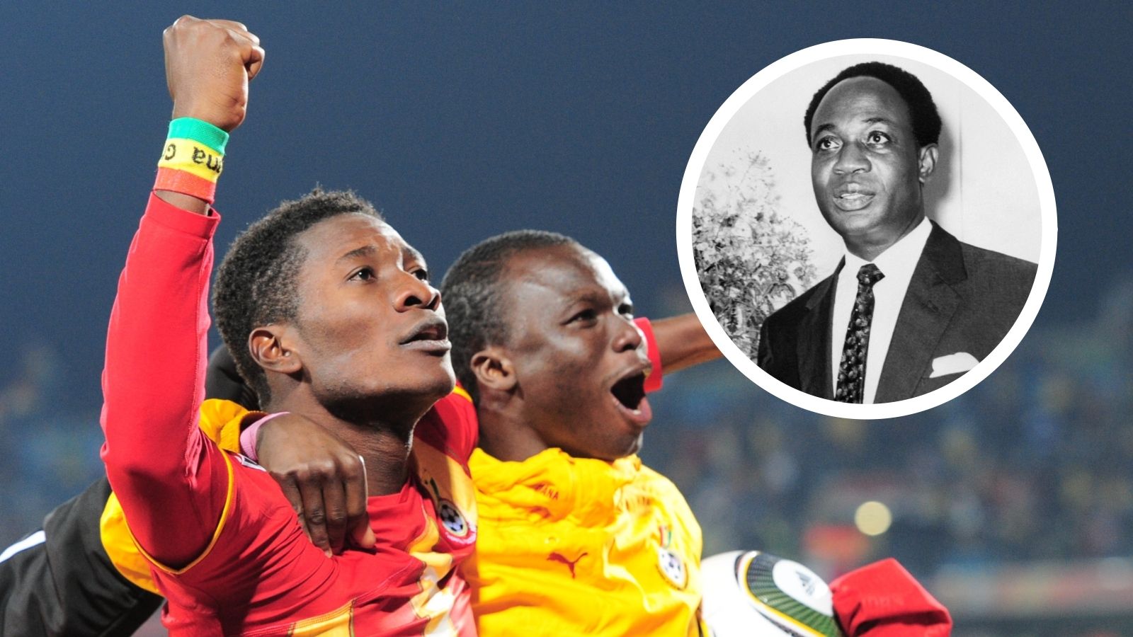 Ghana World Cup GFX Kwame Nkrumah Asamoah Gyan Richard Kingson