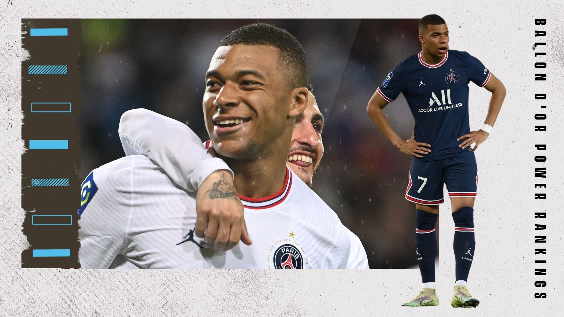 Kylian Mbappe Ballon d'Or Rankings GFX