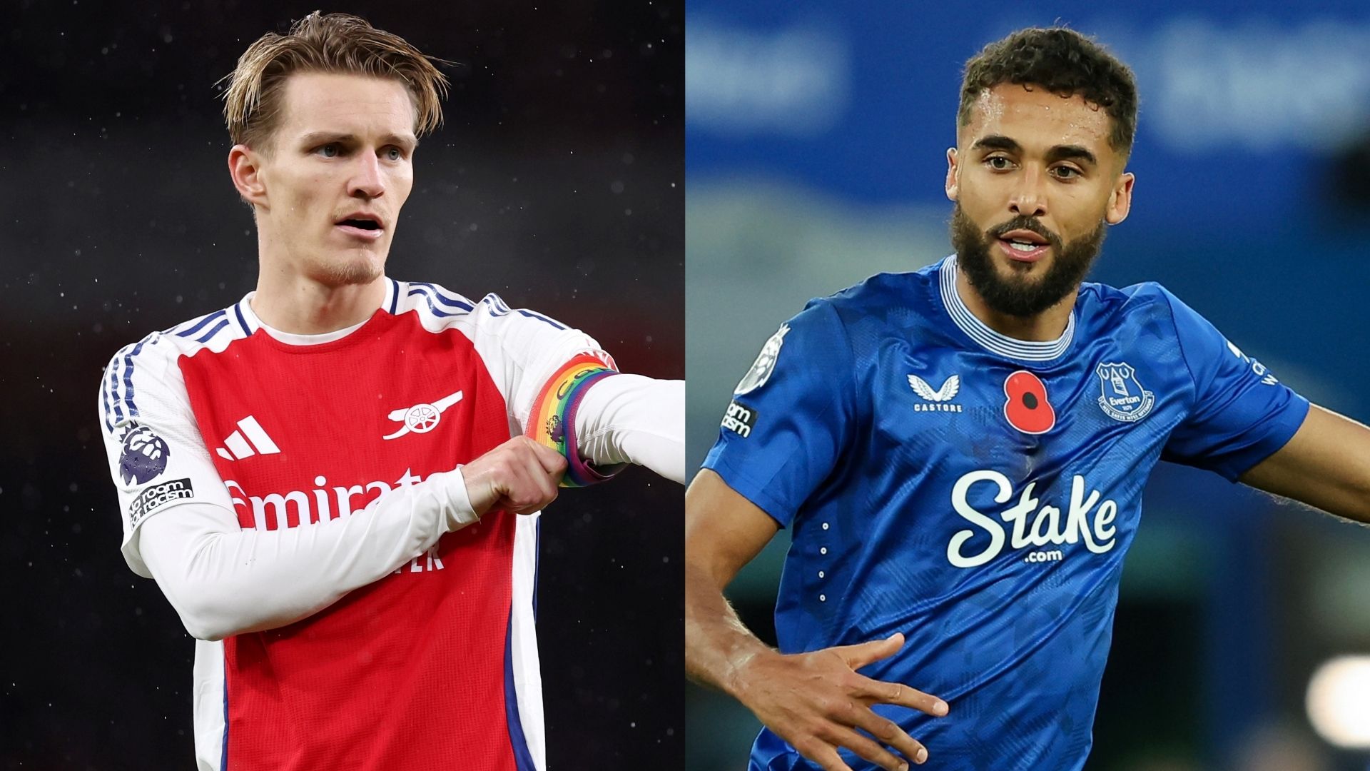 Martin Odegaard Arsenal Dominic Calvert-Lewin Everton