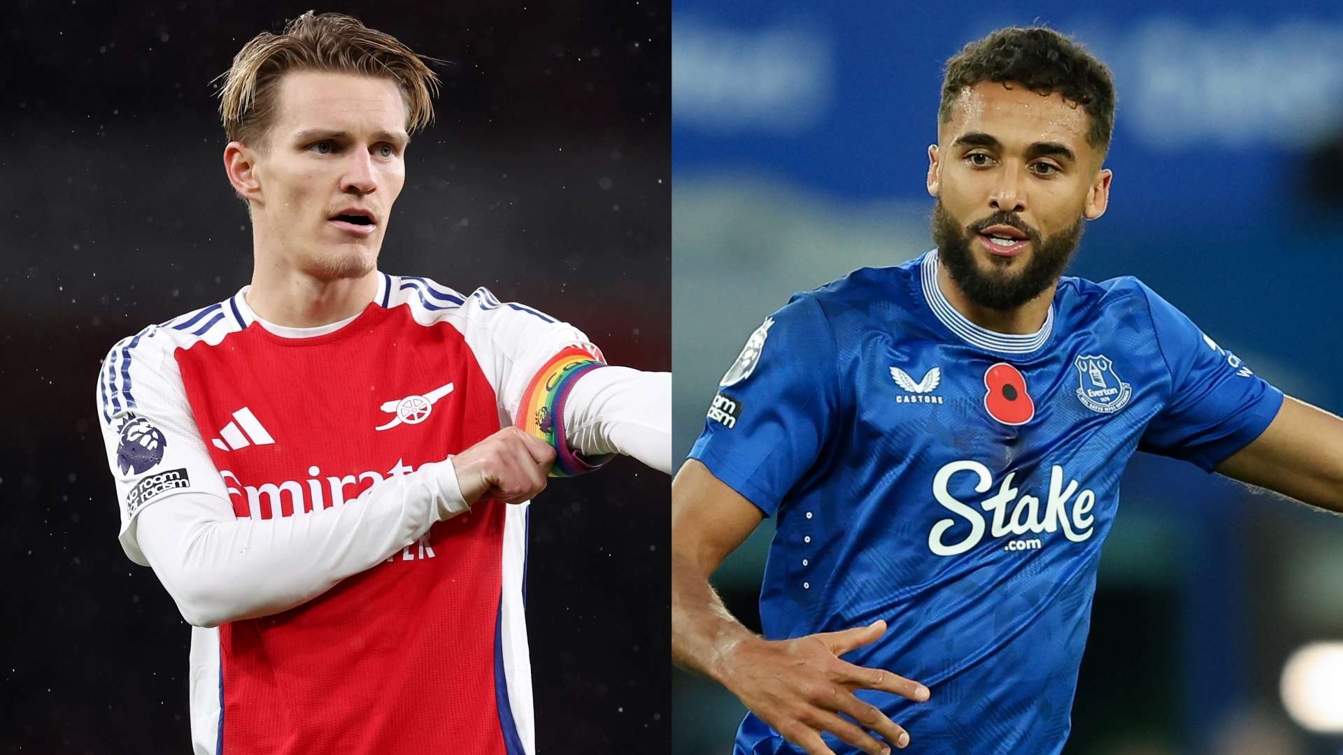 Martin Odegaard Arsenal Dominic Calvert-Lewin Everton