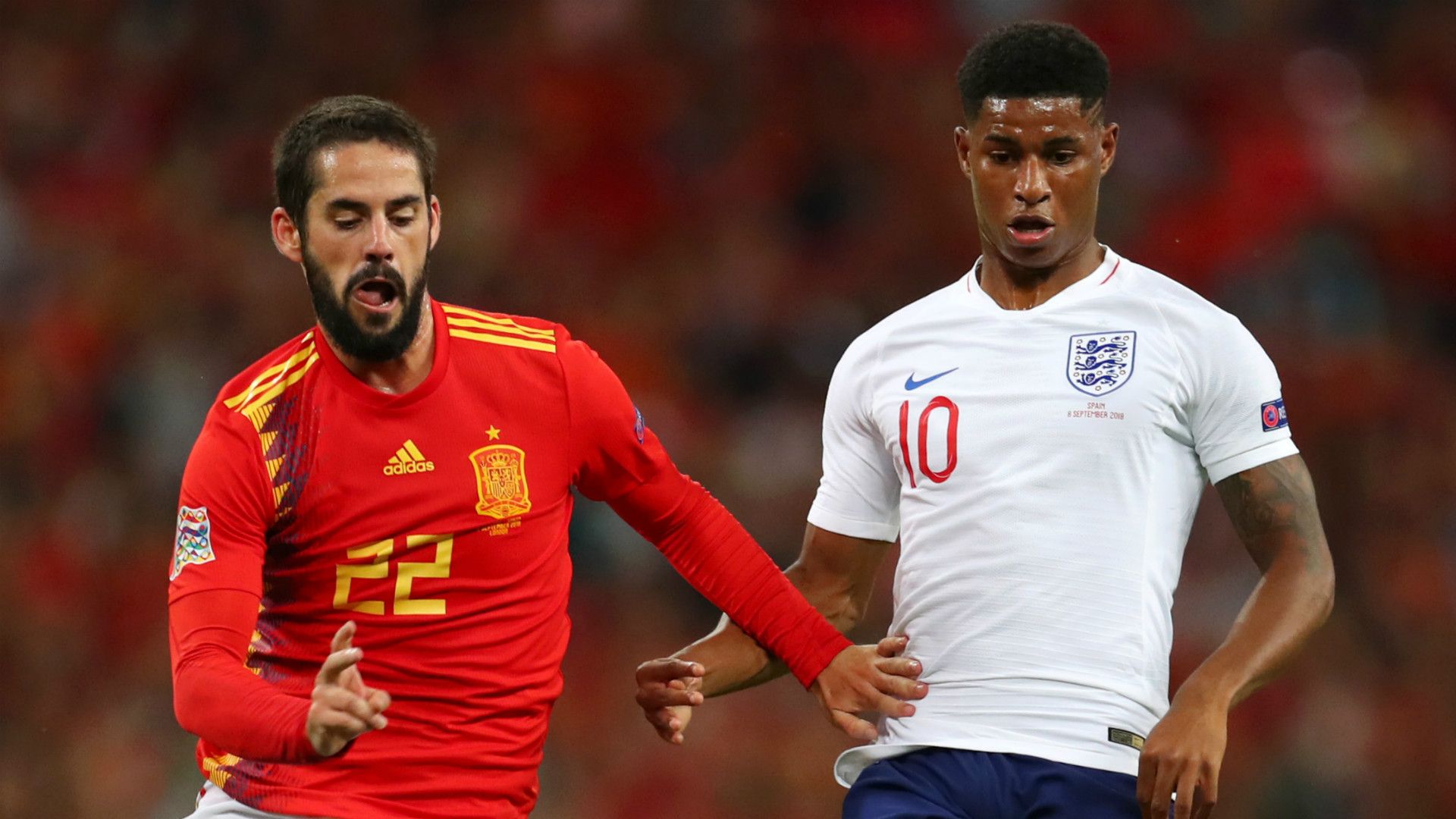 Isco Marcus Rashford Spain England 2018