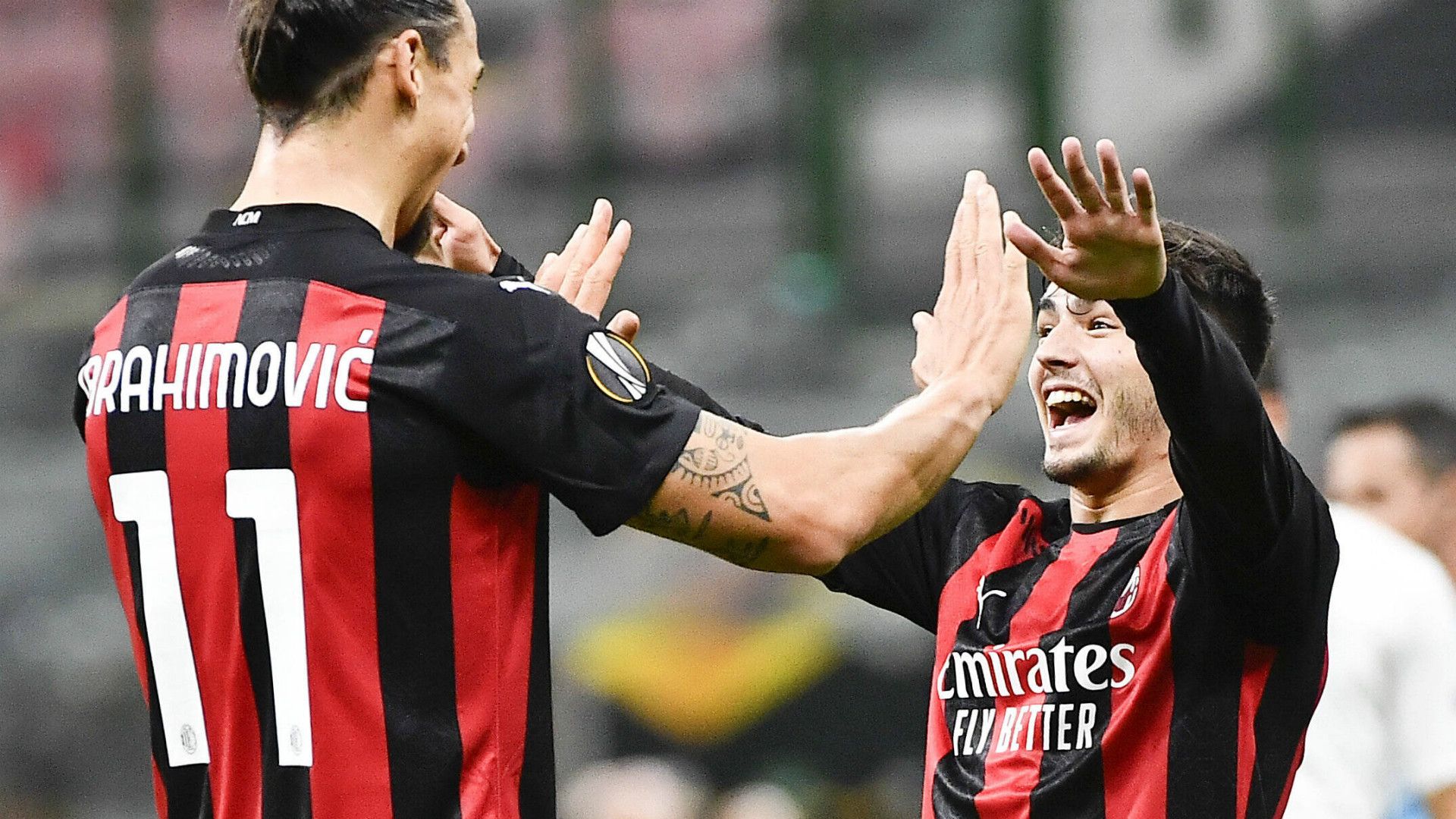 GERMANY ONLY: ZLATAN IBRAHIMOVIC BRAHIM DIAZ MILAN EUROPA LEAGUE 29102020