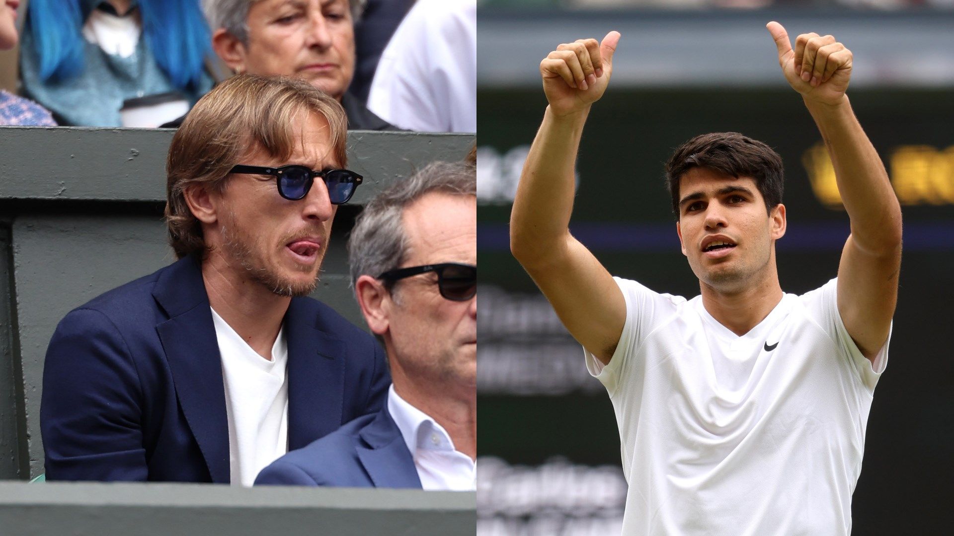 Luka Modric Carlos Alcaraz Wimbledon