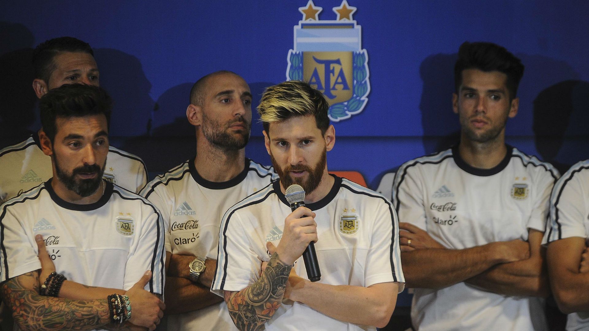Conferencia de prensa Seleccion argentina - Lionel Messi - Argentina - Colombia en San Juan 16112016
