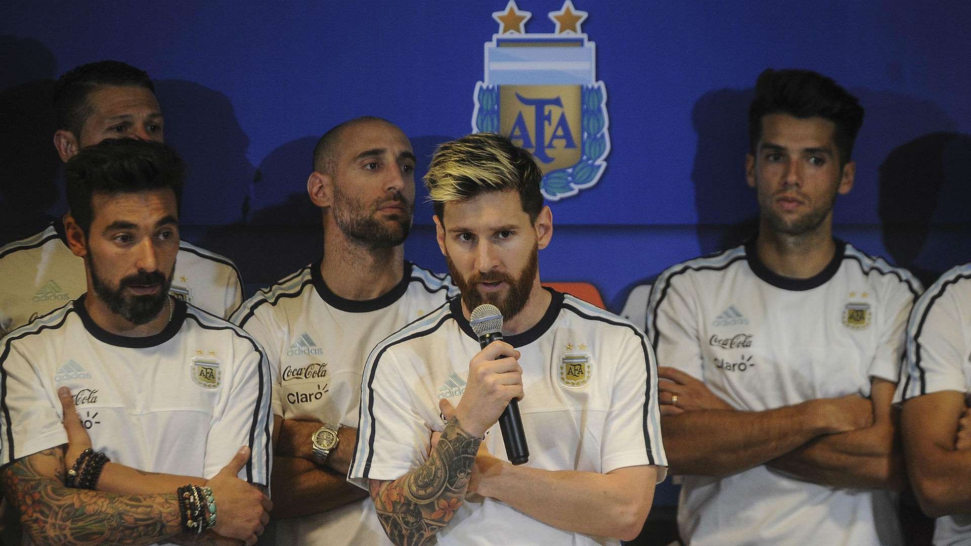 Conferencia de prensa Seleccion argentina - Lionel Messi - Argentina - Colombia en San Juan 16112016