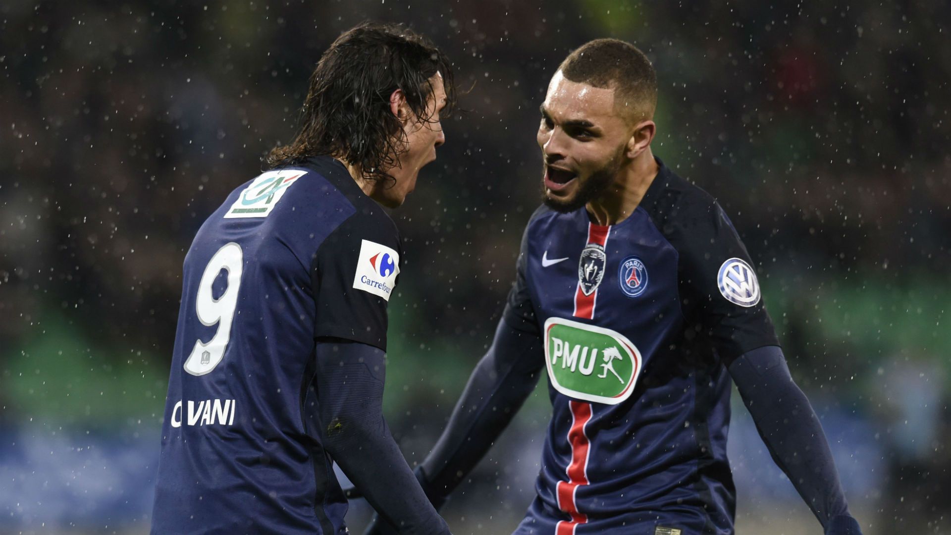 PSG ASSE Coupe de FranEdinson Cavani Layvin Kurzawa PSDG ASSE Coupe de France 02032016ce 02032016