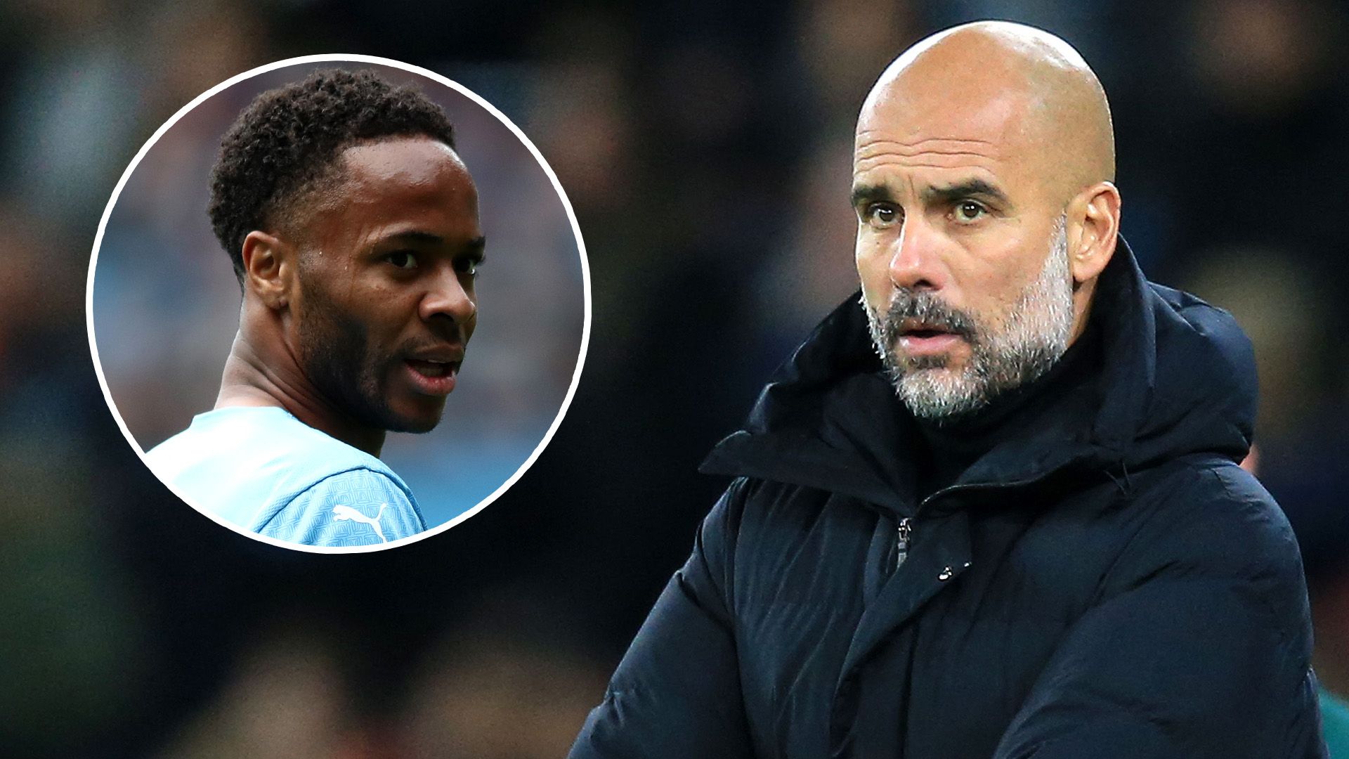 Raheem Sterling Pep Guardiola Man City 2021-22