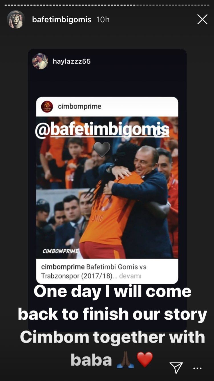 Bafetimbi Gomis Instagram Story Galatasaray 11262019