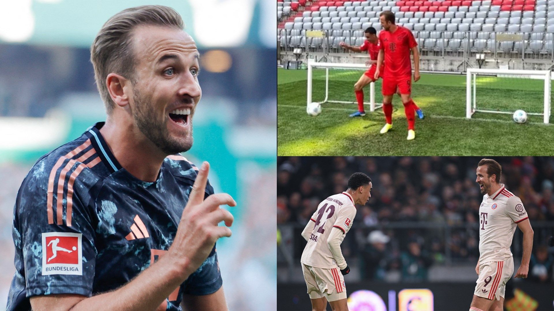 Harry Kane Jamal Musiala shooting drill