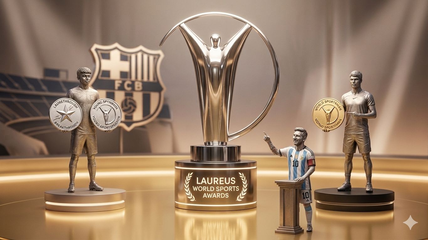 Laureus World Sports Awards Carlos Alcaraz Lamine Yamal Lionel Messi GOAL ONLY
