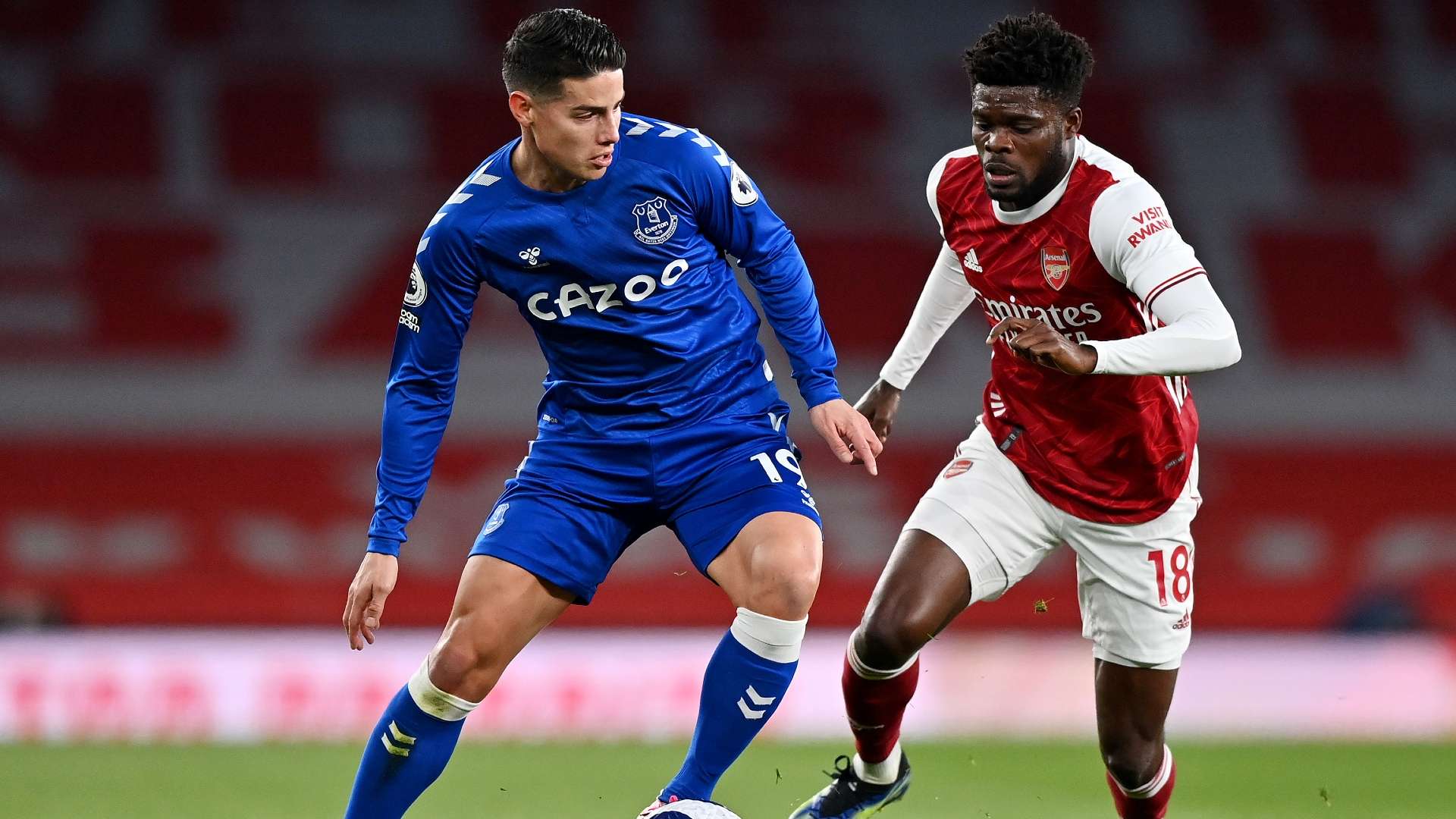 James Rodriguez Everton Thomas Partey Arsenal 2020-21