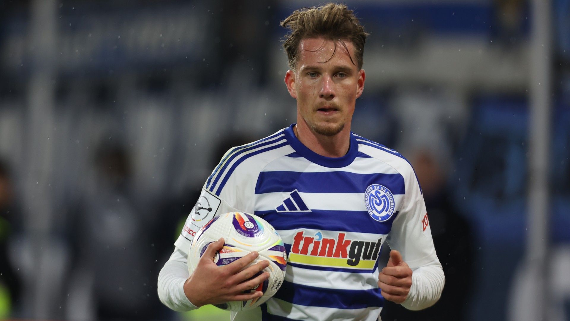 Christian Viet of Duisburg looks on 