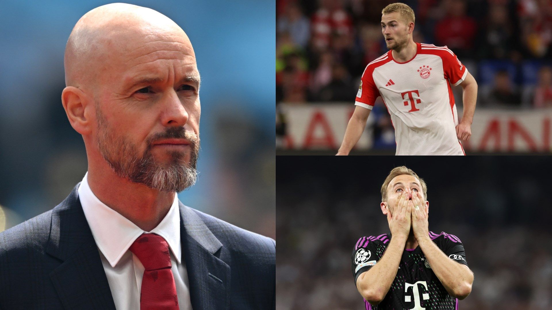 Erik ten Hag De Ligt Harry Kane GFX