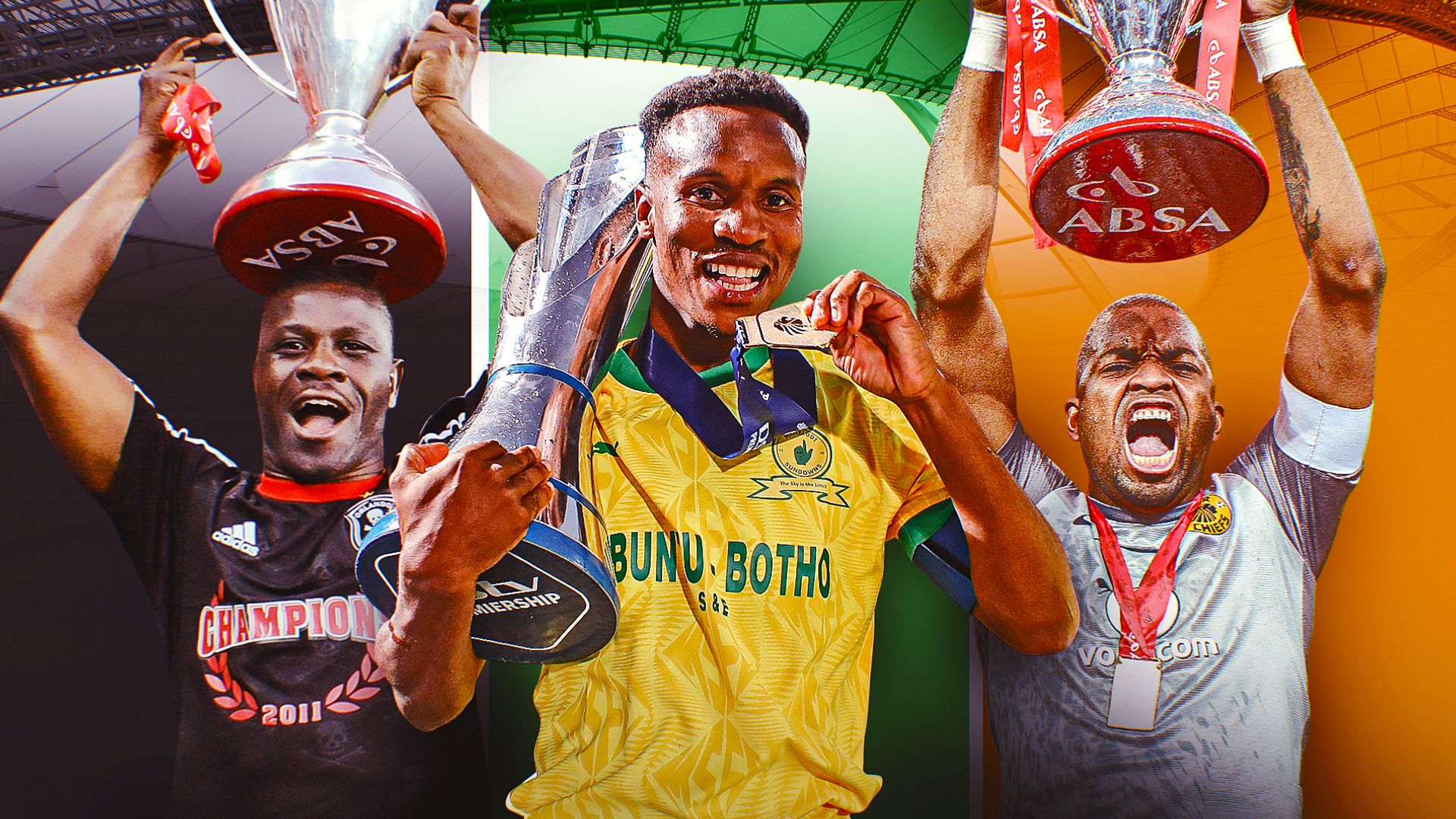 Lucky Lekgwathi, Themba Zwane, Itumeleng Khune, GFX 