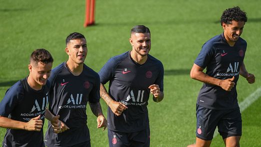 PSG Herrera Paredes Icardi Marquinhos training
